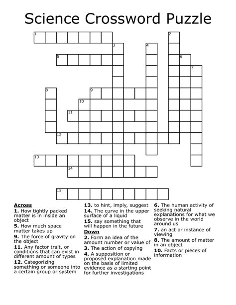 science crossword clue|science crossword puzzles pdf.